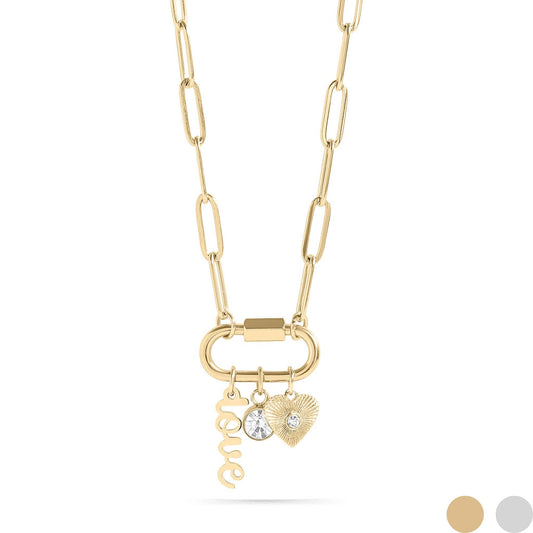 Carabiner "Love" Paperclip Charm Necklace
