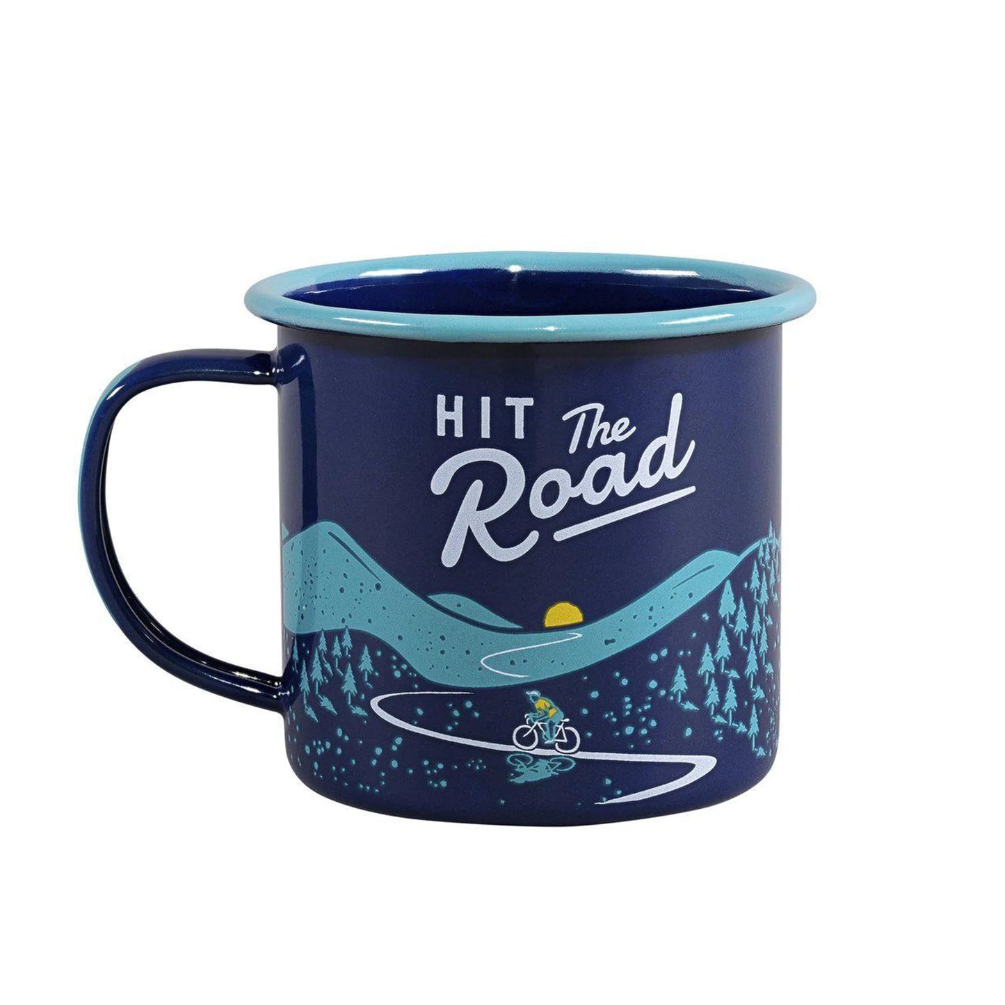 "Hit the Road" Enamel Mug
