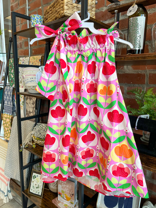 The Bridget Ruffle Neck Top in Petal Parade