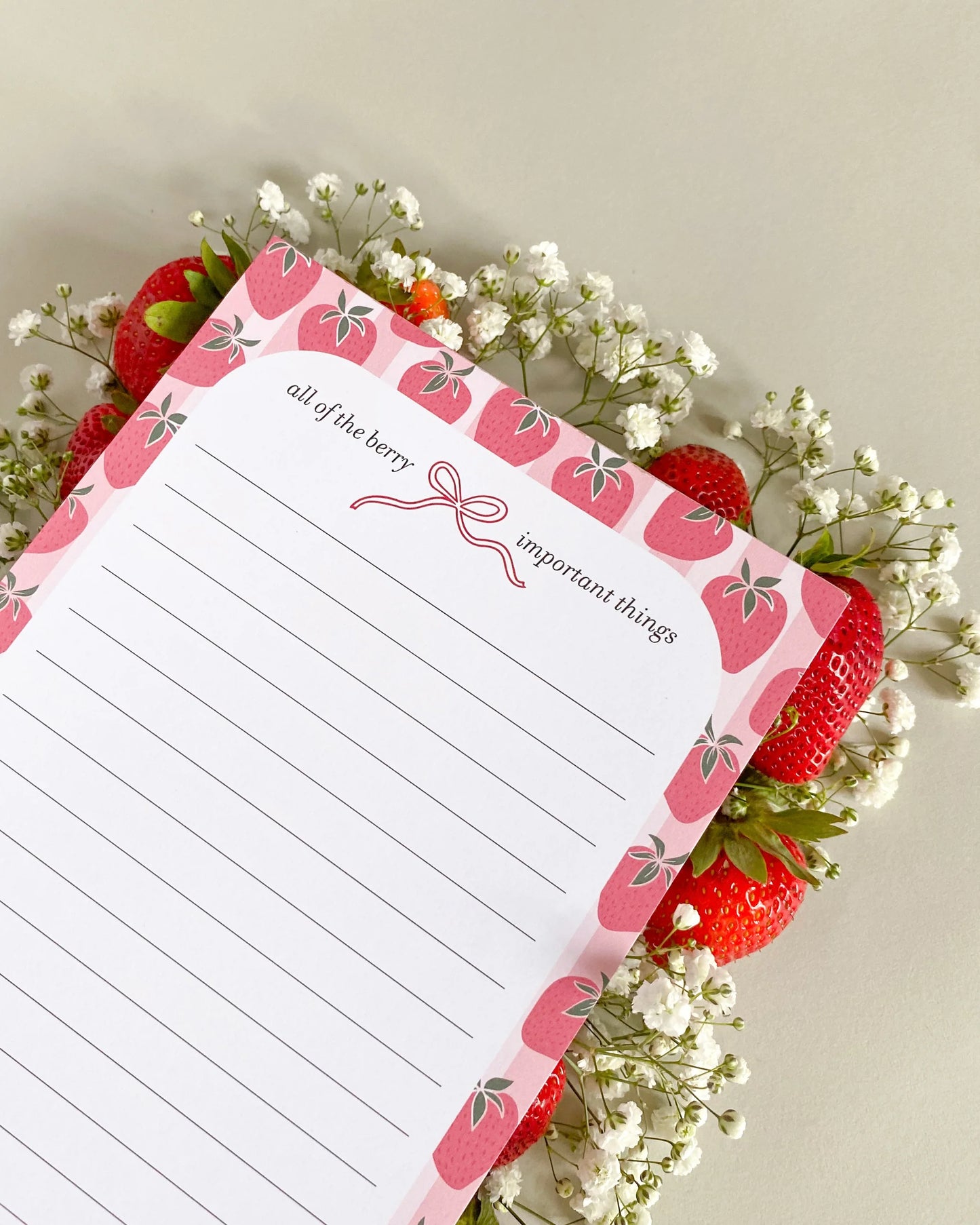 Berry Important Things Notepad