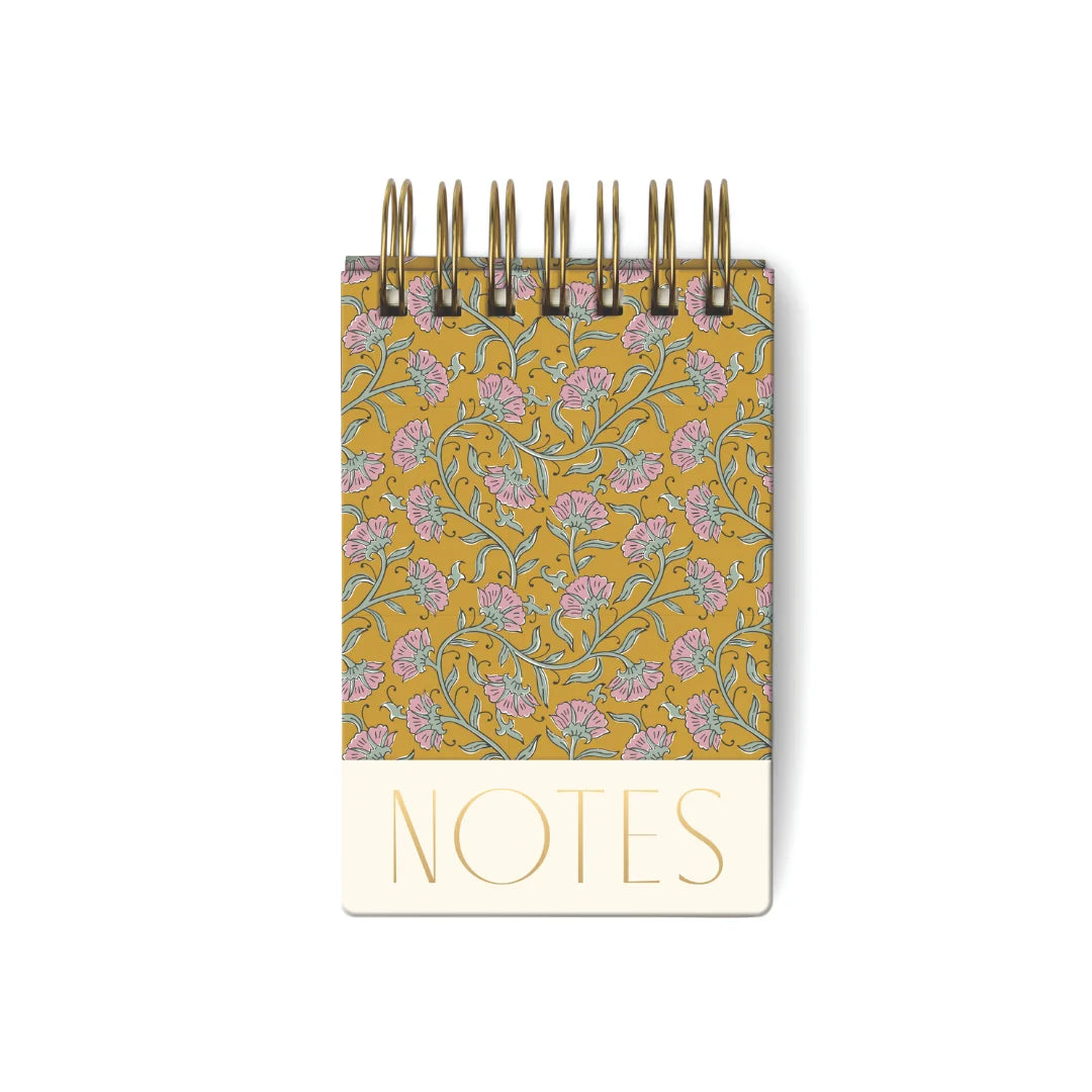 Chunky Notepad in Gold Vintage Floral