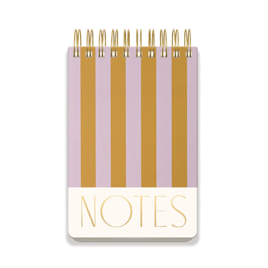 Large Chunky Notepad in Lilac + Ochre Stripe