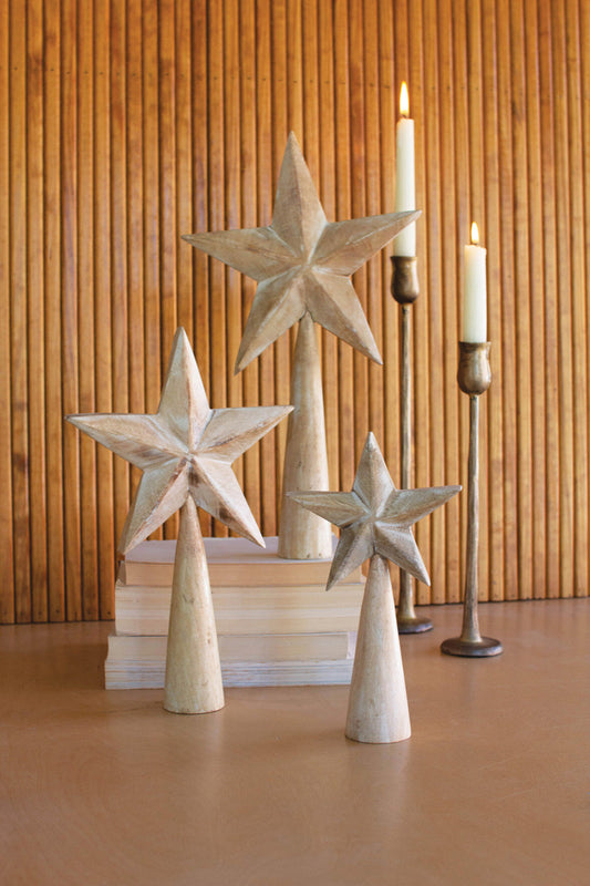 White-Wash Wooden Table Top Star