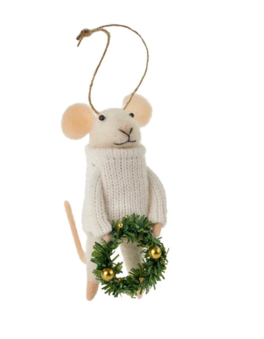 Festive Finnegan Mouse Ornament