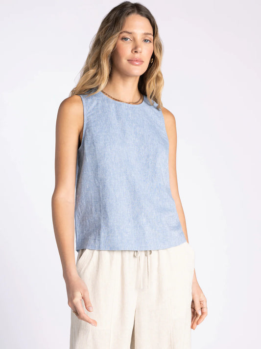 Delmar Tank in Heather Blue