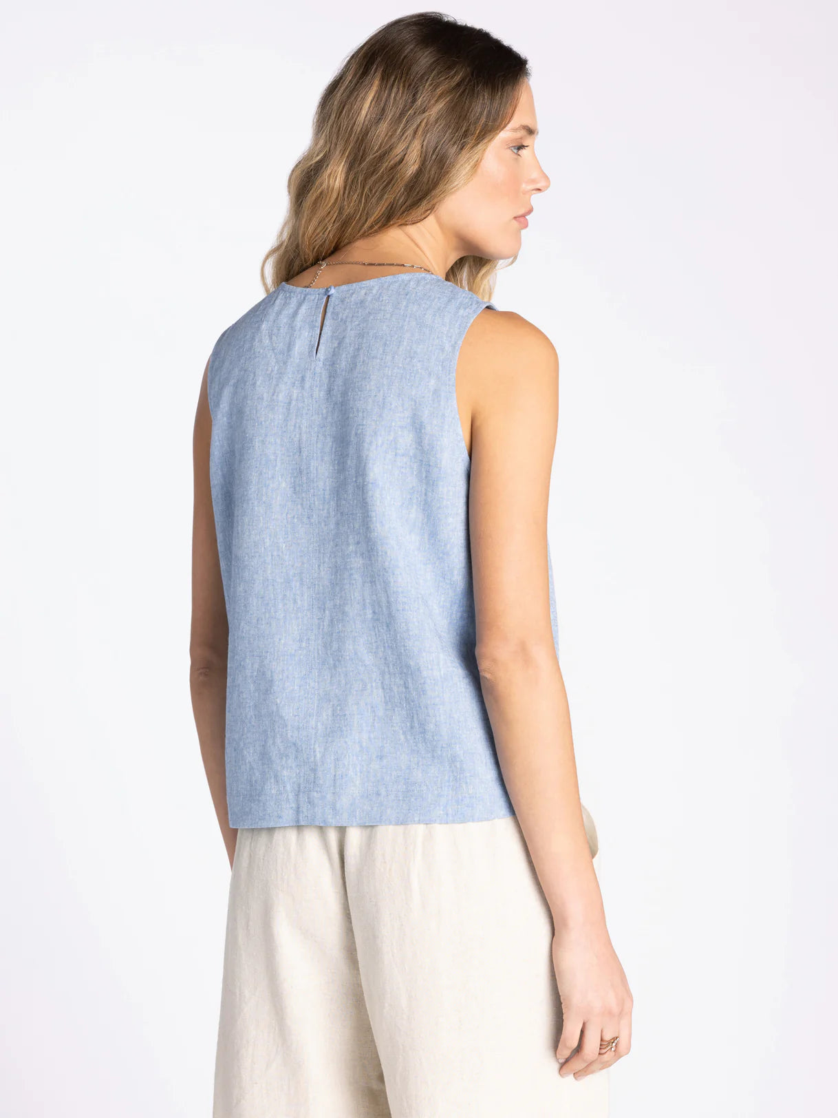 Delmar Tank in Heather Blue