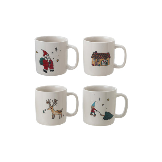 Classic Christmas Stoneware Mug
