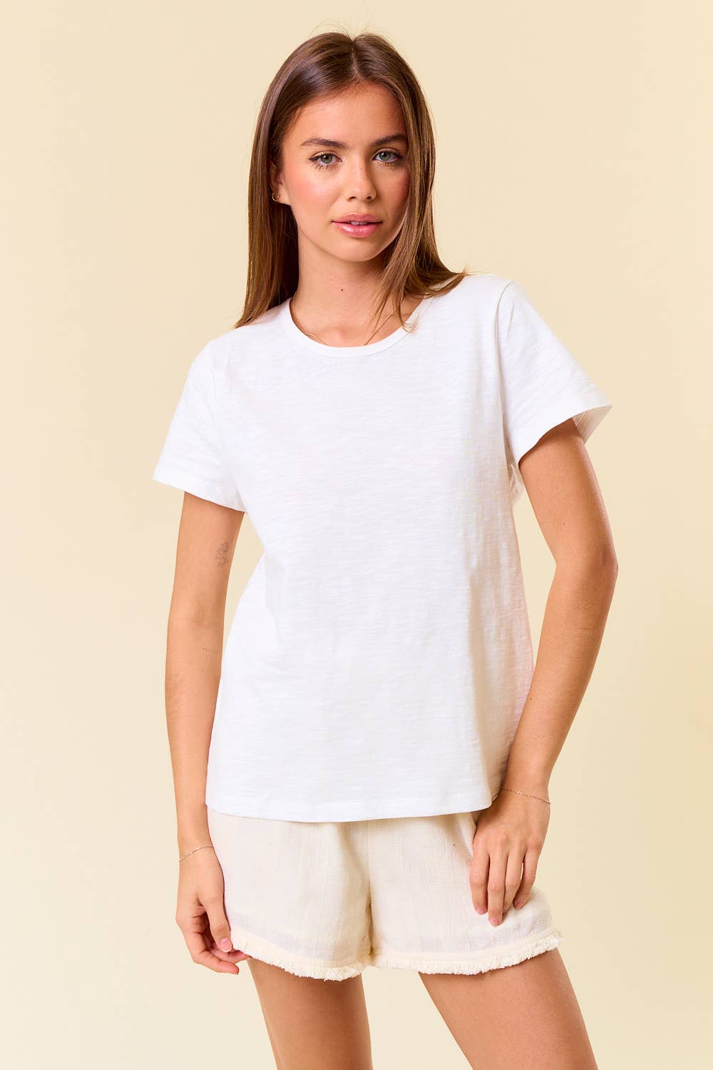 Short Sleeve Tee in White