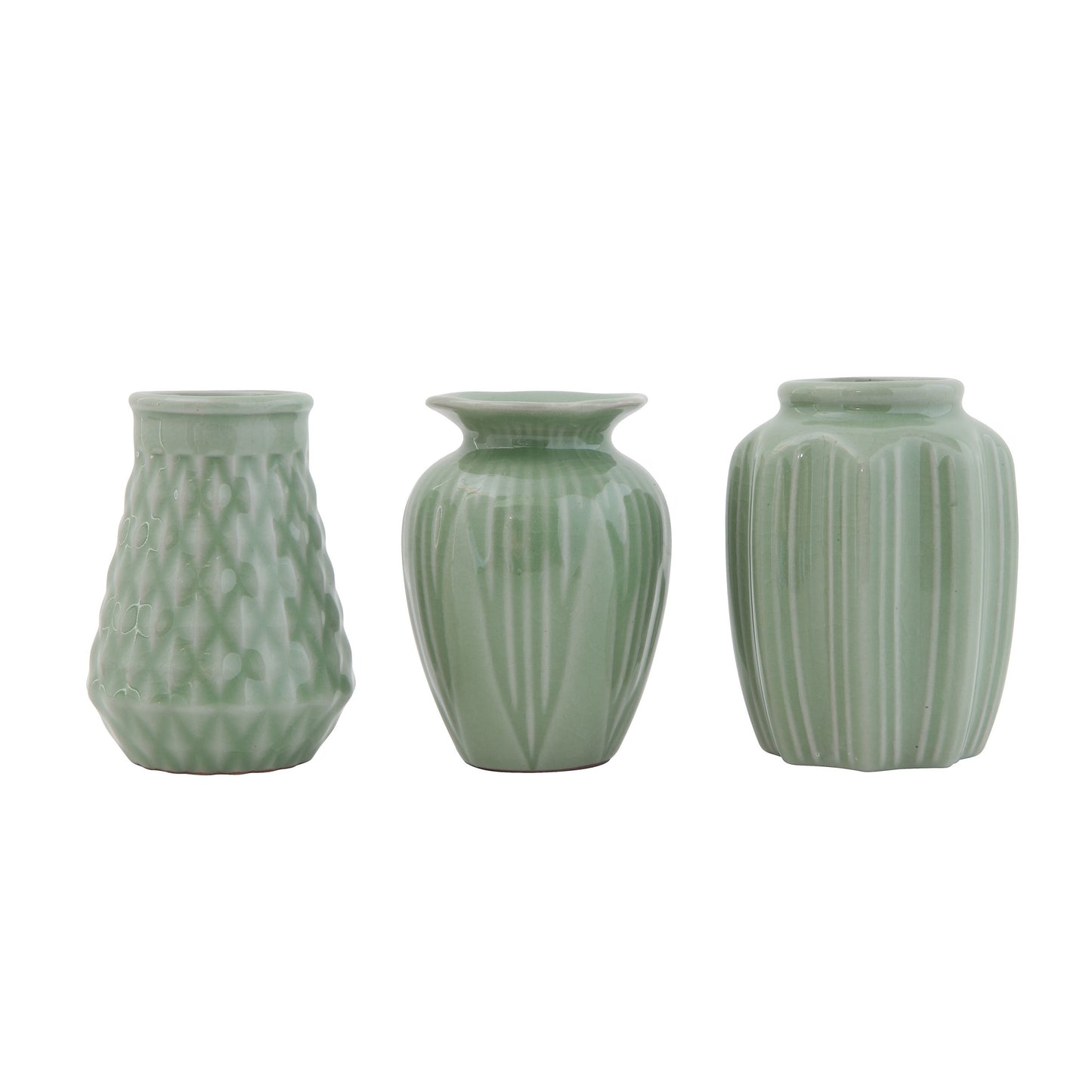 Jade Crackle Stoneware Vase