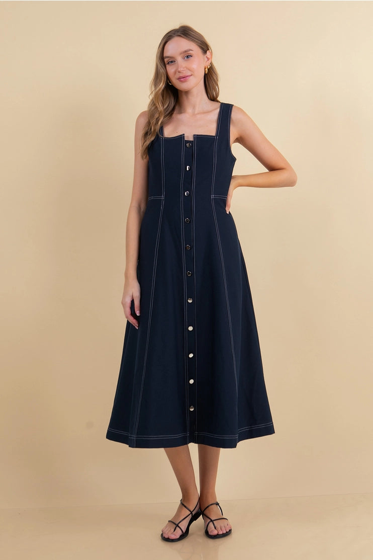 The Harbor Stitch Midi in Dark Navy