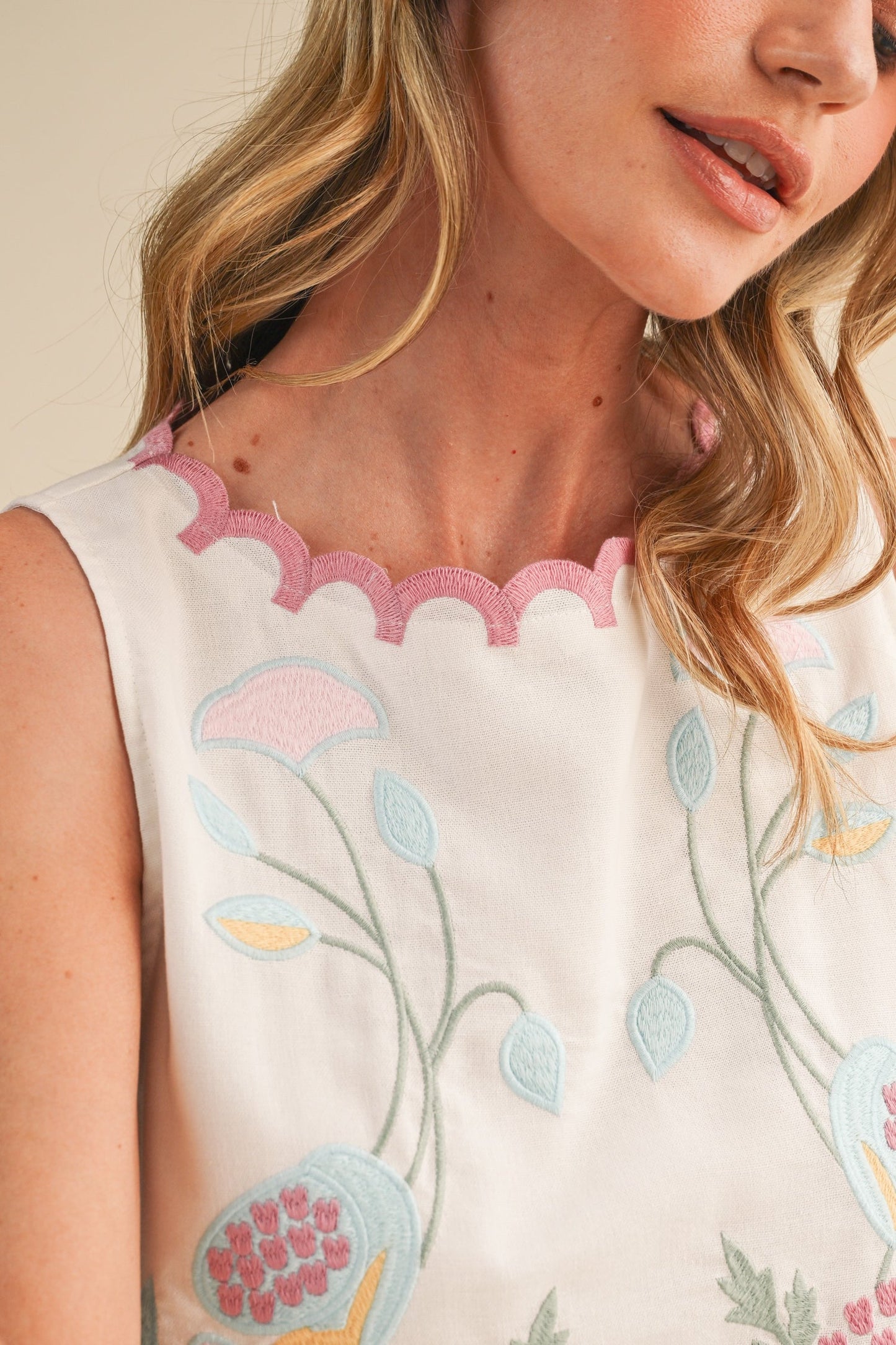 The Charlotte Floral Embroidered Top