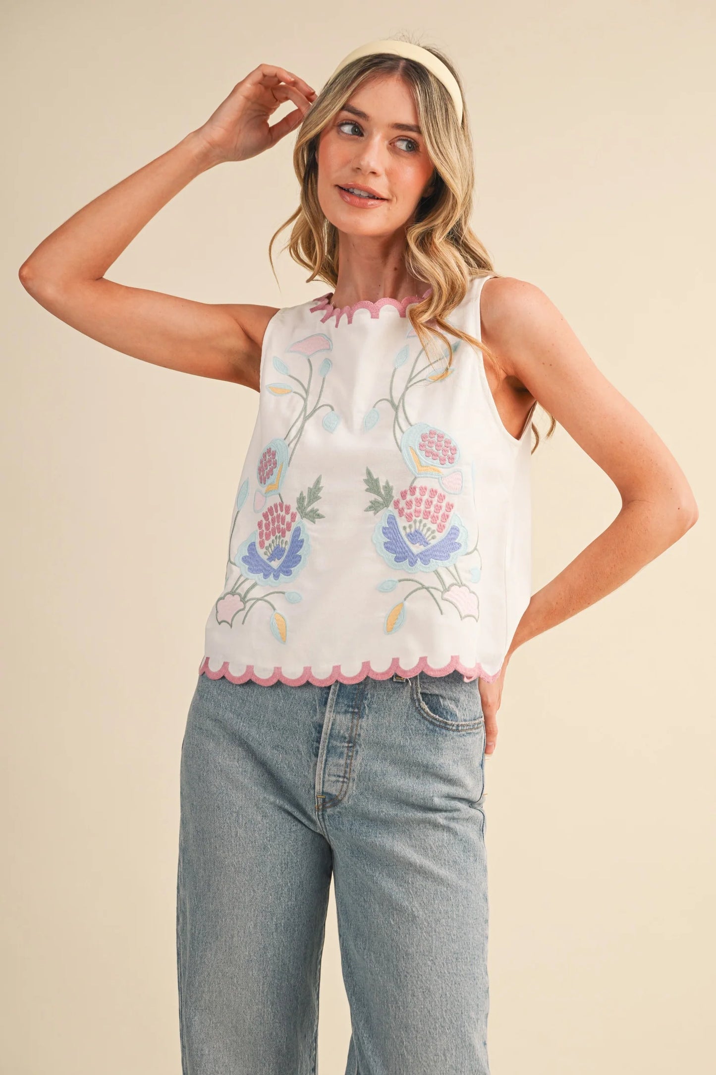 The Charlotte Floral Embroidered Top