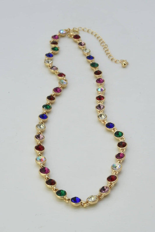 Multi Color Crystal Necklace