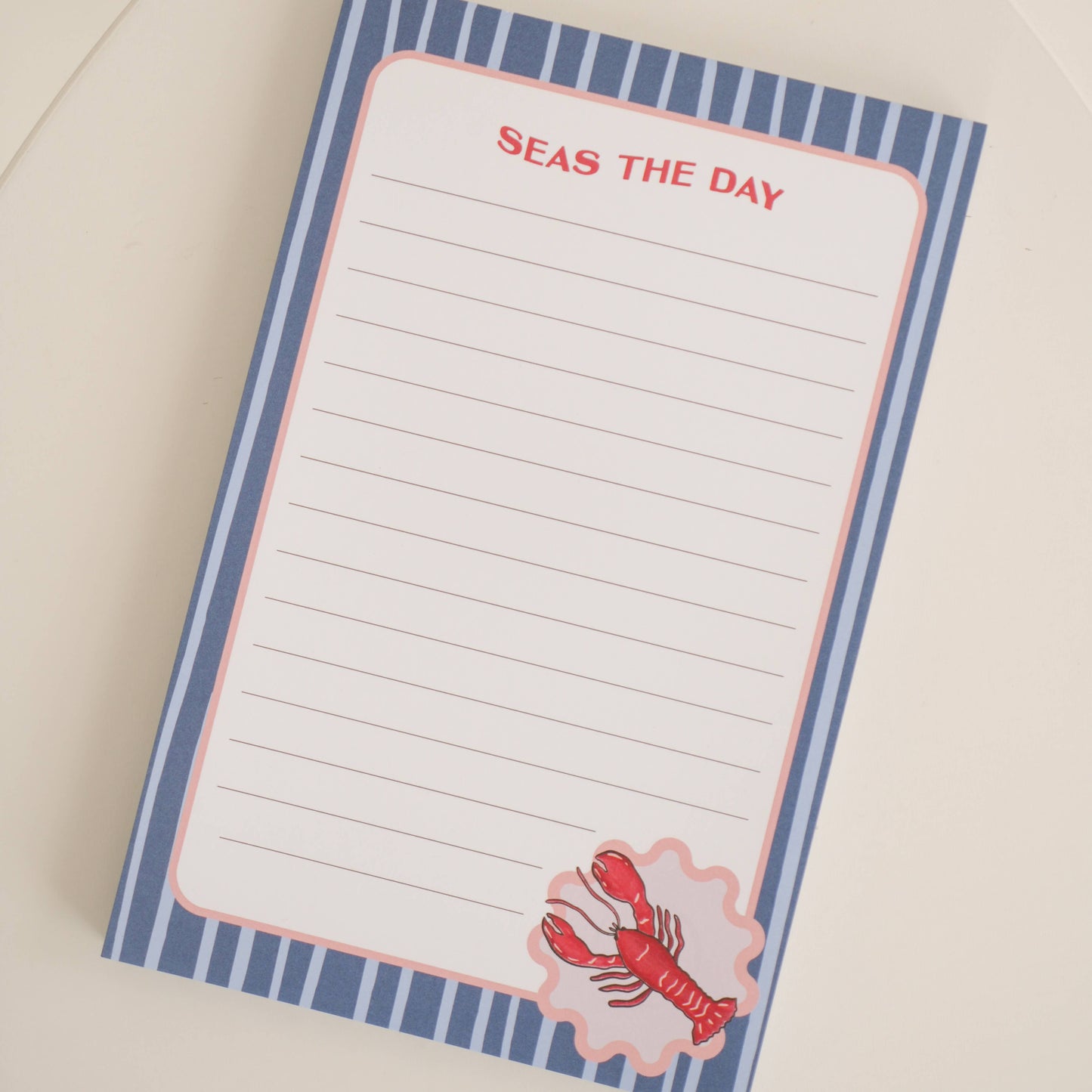 Seas The Day Lobster Notepad