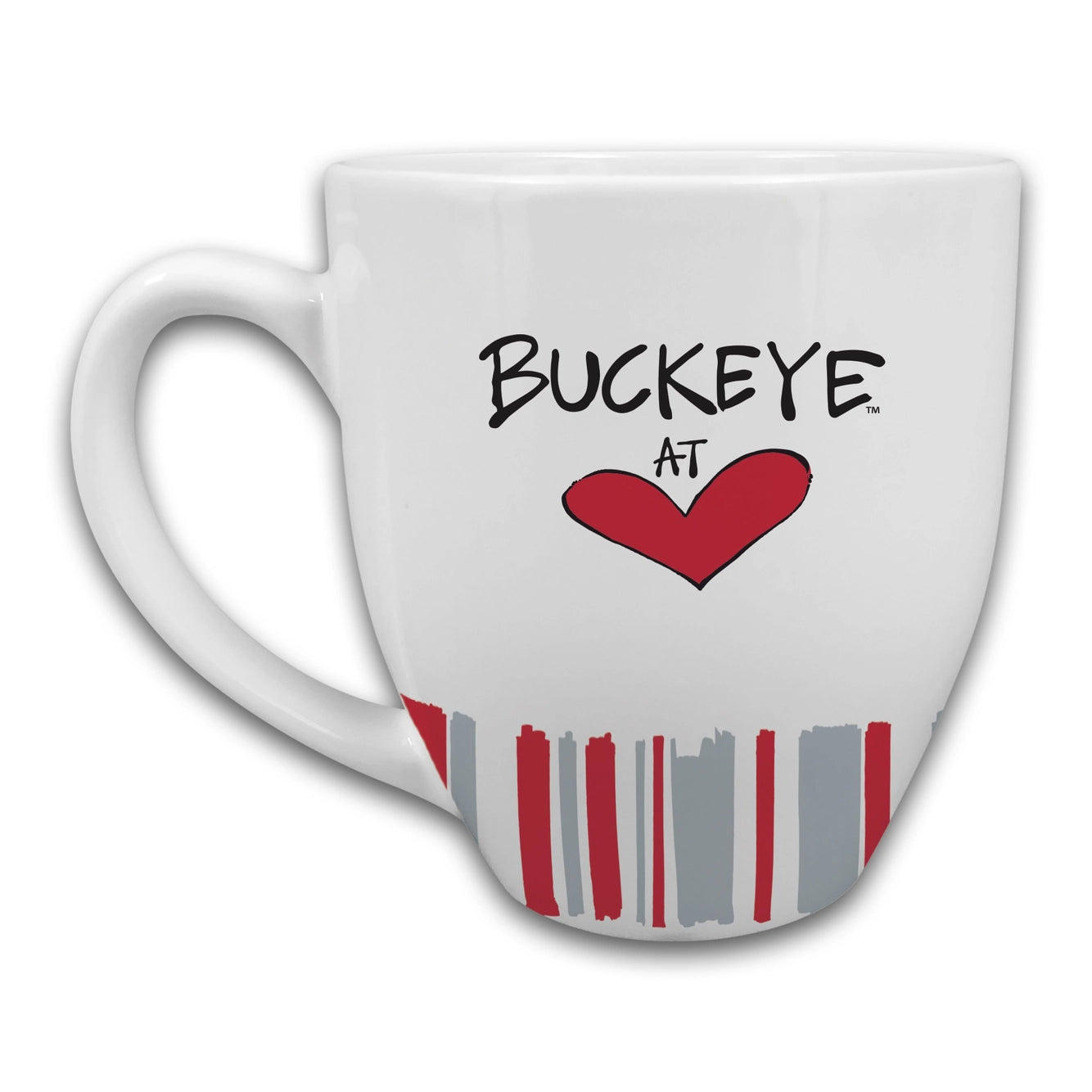 Buckeye at Heart Striped Mug