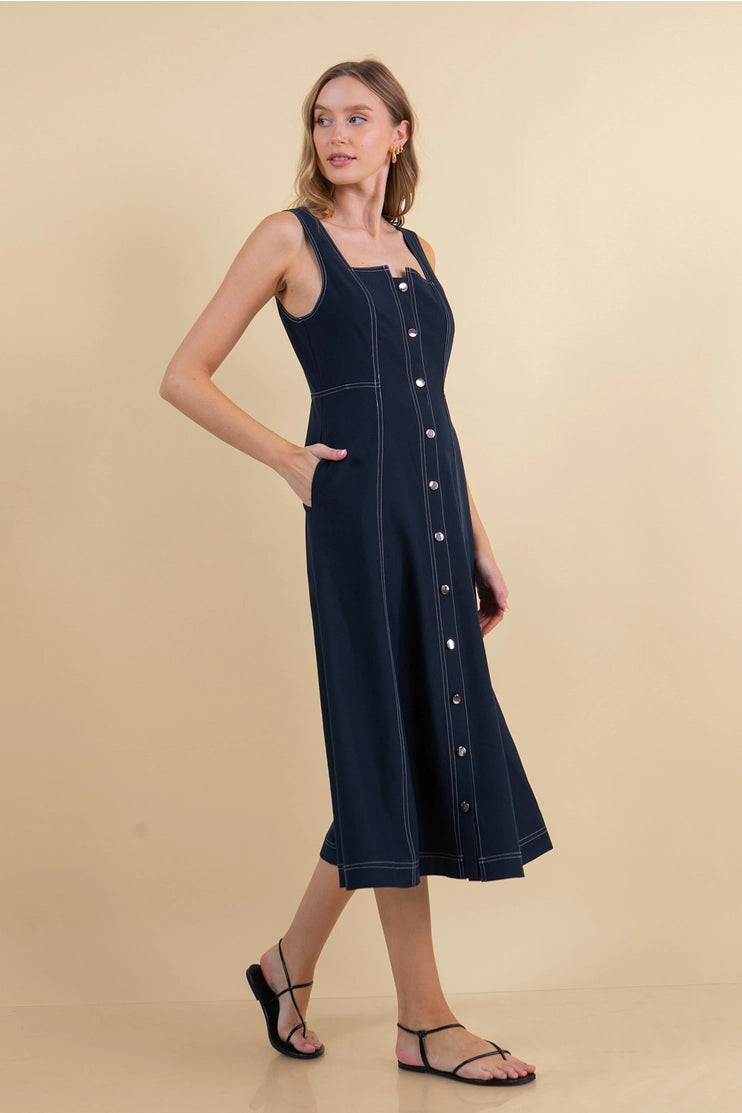 The Harbor Stitch Midi in Dark Navy