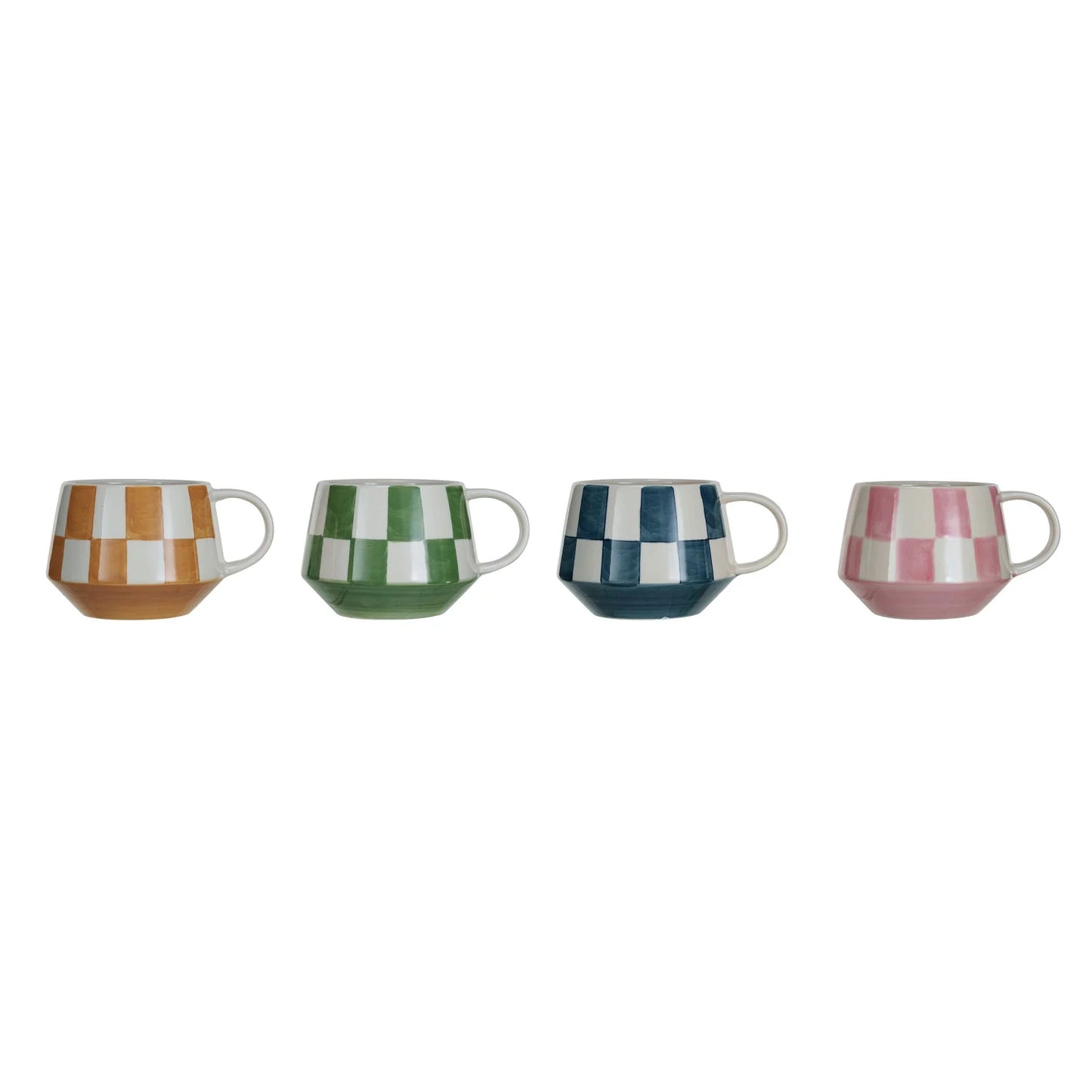 Colorful Check Stoneware Mug