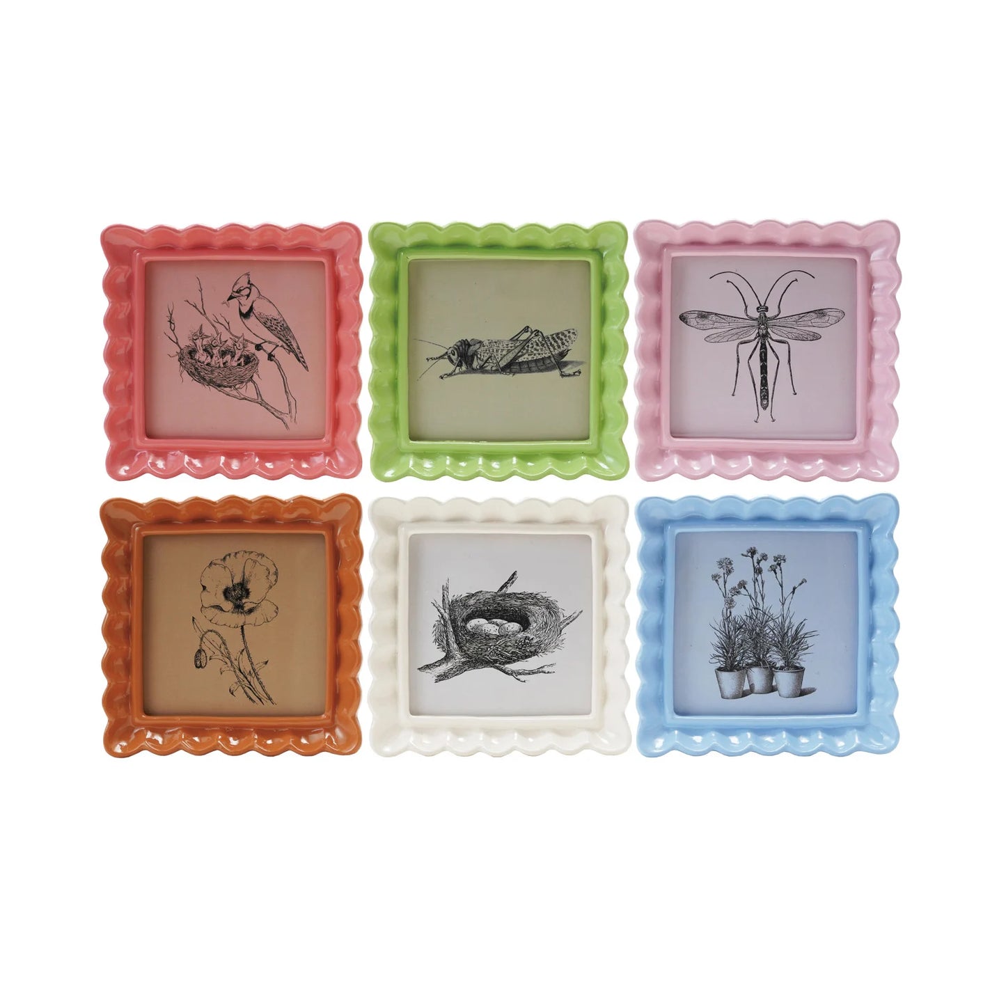 Colorful Resin Ruffled Photo Frame