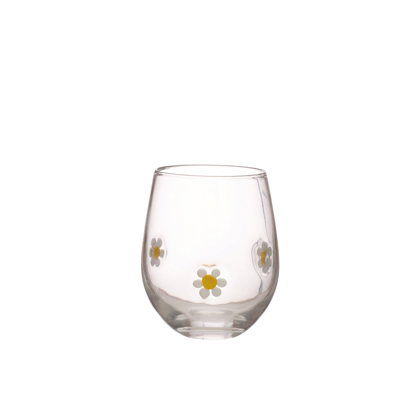 Daisy Stemless Wine Glass