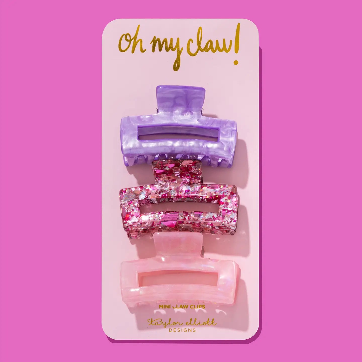 Confetti Claw Clip Trio