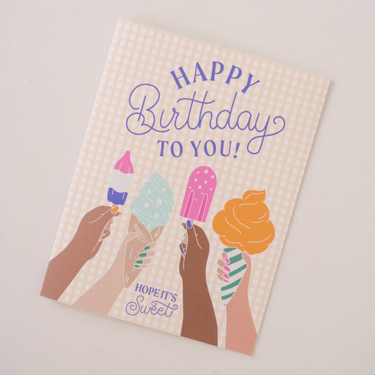 Sweet Birthday Ice Cream Greeting Card