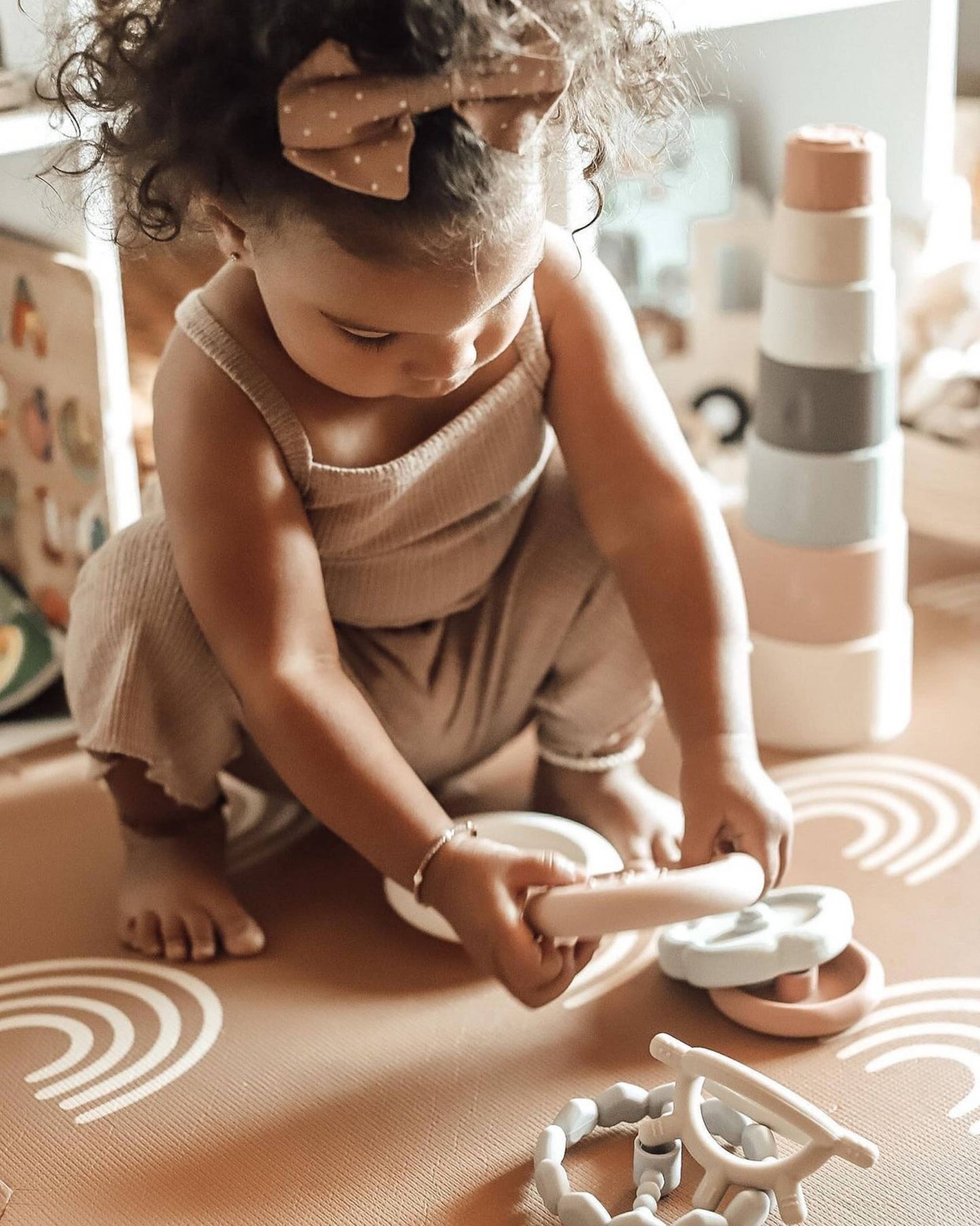 Silicone Stacking Ring Sensory Play Tower Toy
