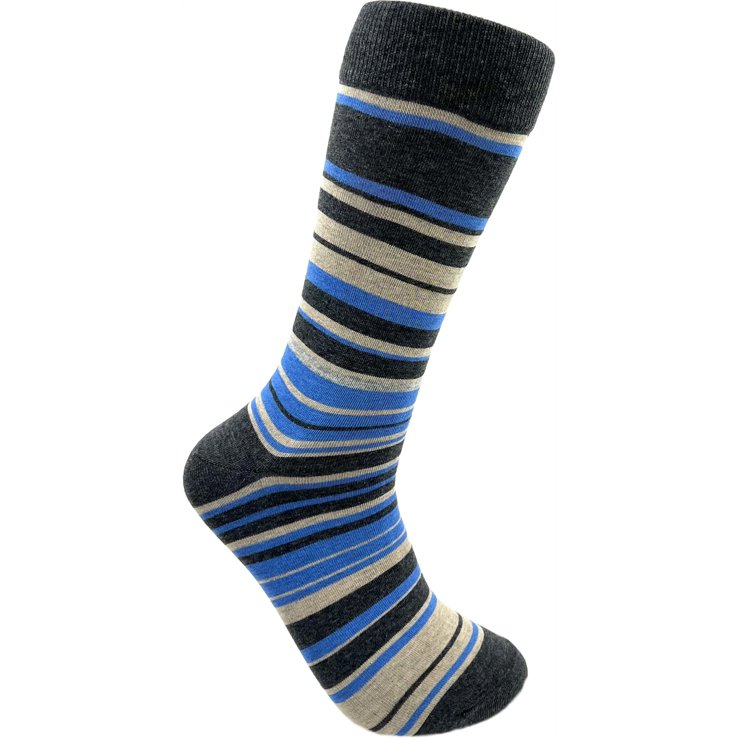 Stripes Socks in Blue & Grey