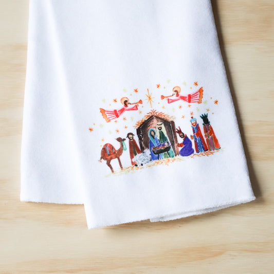Nativity Scene Tea Towel