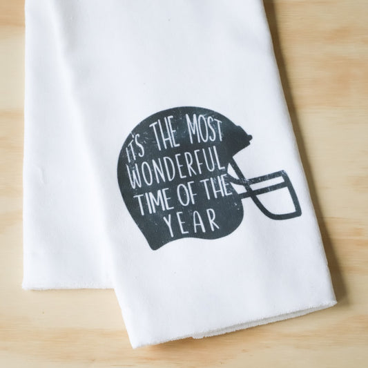 Most Wonderful Time of the Year Football Dish Towel