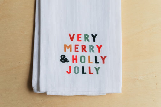 Very Merry, Holly Jolly Tea Towel