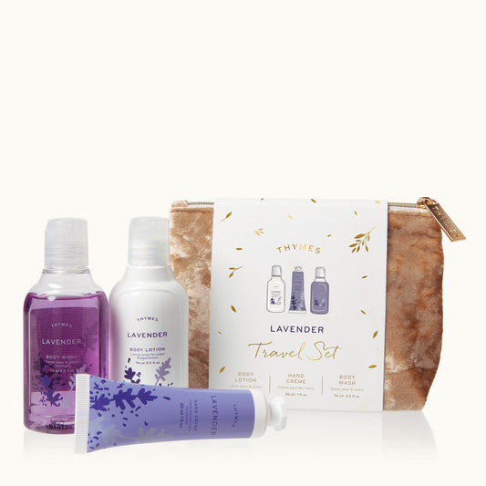 Lavender Travel Set with Beauty Bag