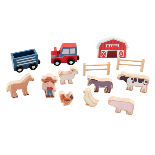 Farm Animal Wood Toy Set