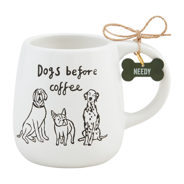 Dog Mugs with Collar Charms