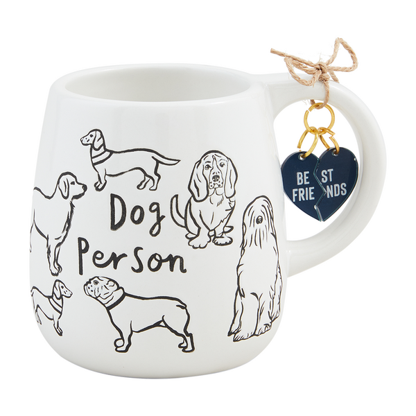 Dog Mugs with Collar Charms