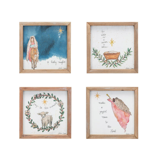 Christmas Wood Framed Wall Decor