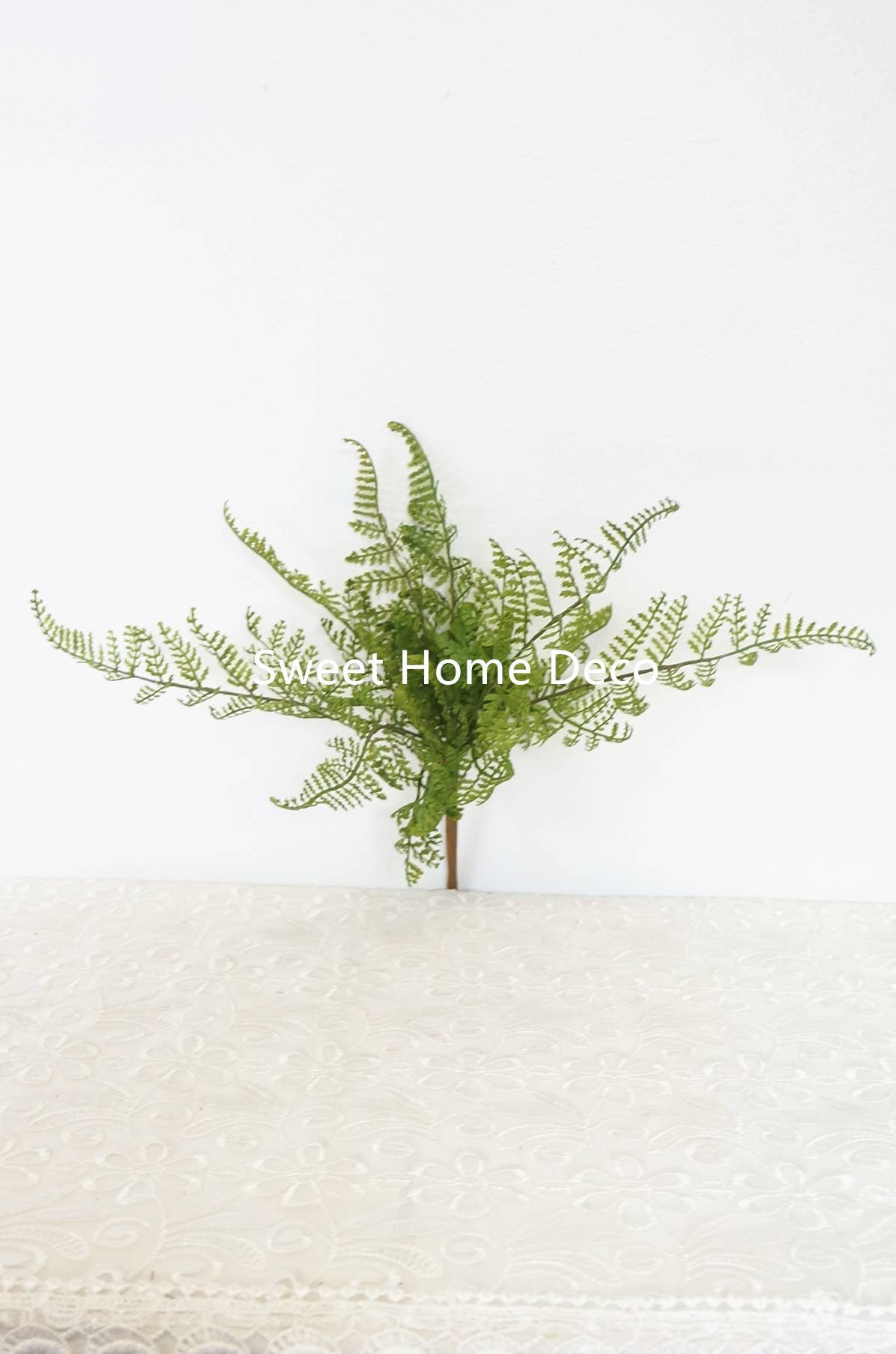 12'' UV Protected Lace Fern Artificial Bush Indoor/Outdoor