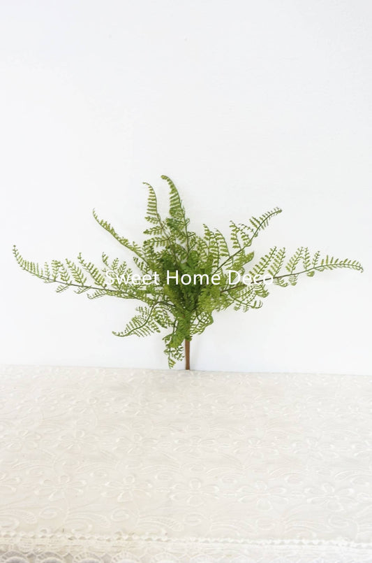 12'' UV Protected Lace Fern Artificial Bush Indoor/Outdoor