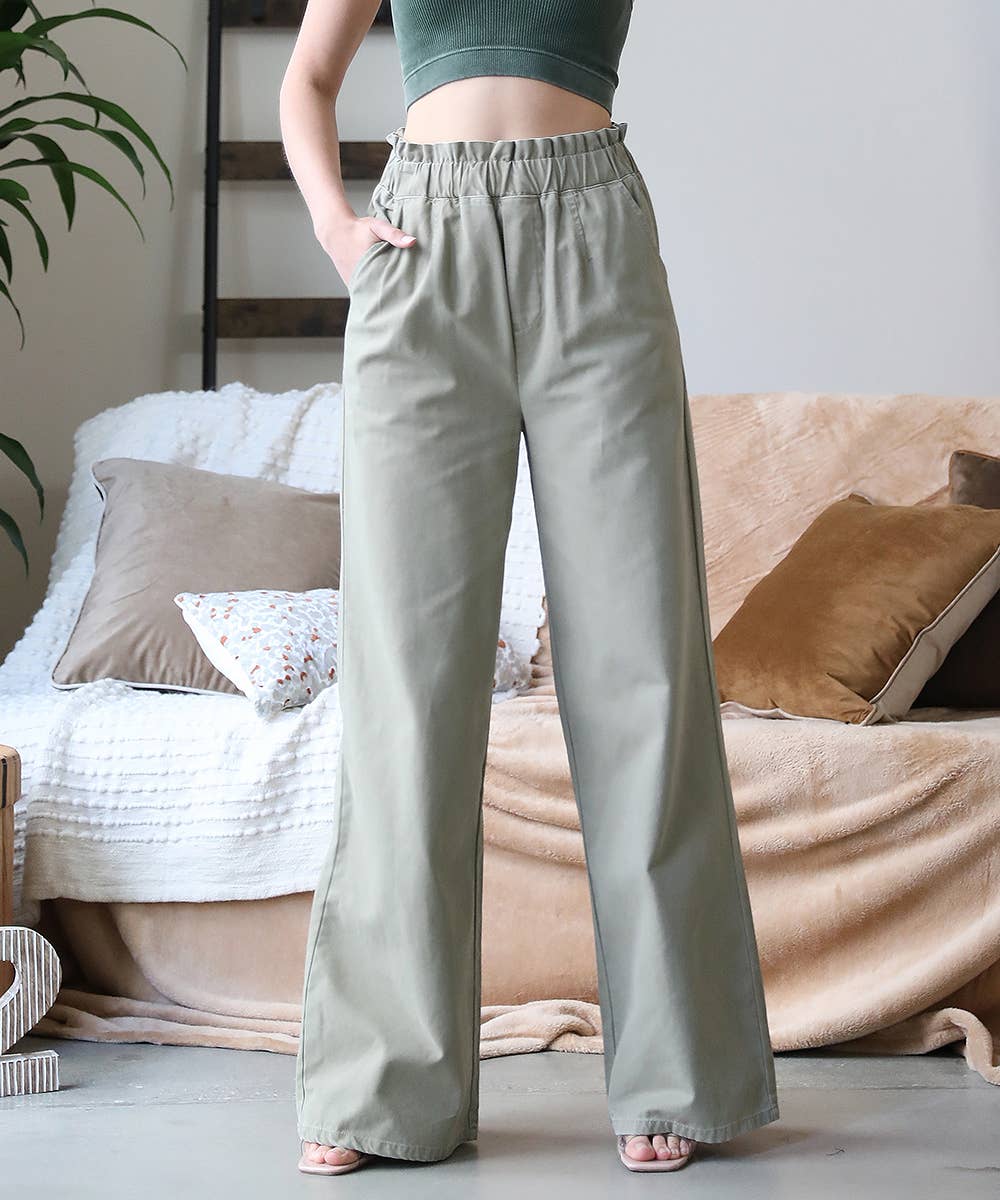 Vintage Washed Wide Leg Pants - FINAL SALE