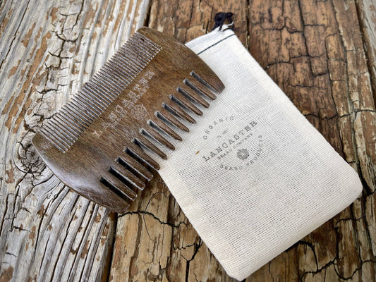 Sandalwood Beard Comb With Muslin Bag