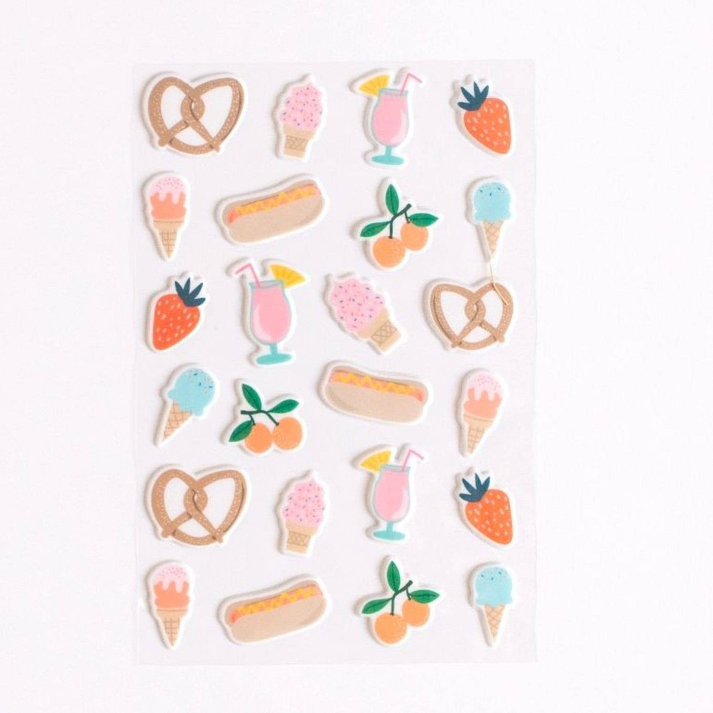 Snacks Puffy Stickers